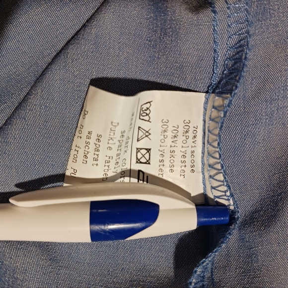 Grace Karin Classic Button Down Collared Sleeveless Maxi Dress XL Pockets Blue - Picture 3 of 8